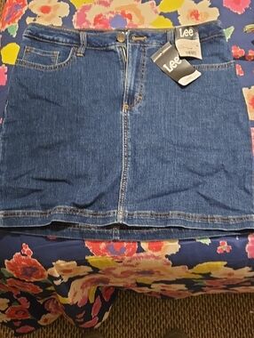 Lee Dark Blue Denim Mini Skirt